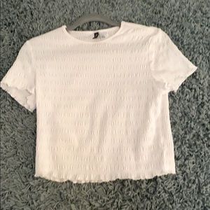 White textured blouse